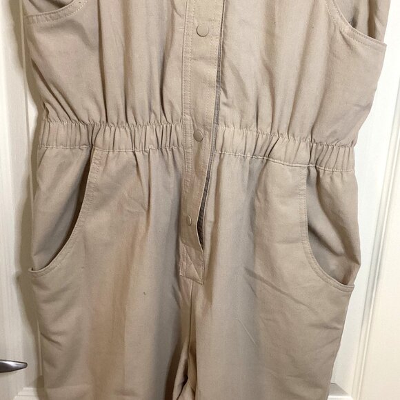 Lady Foot Locker Women's Sleeveless Jumpsuit Size M Long Wide Straight Leg - Picture 4 of 8